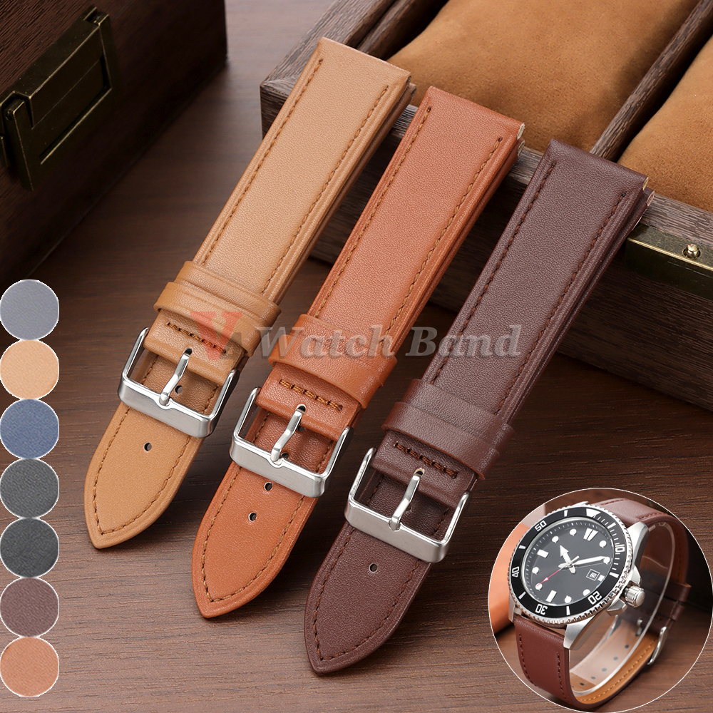 Smartwatch Vintage Watches For Men - Vintage Brown Slim PU Leather Watch