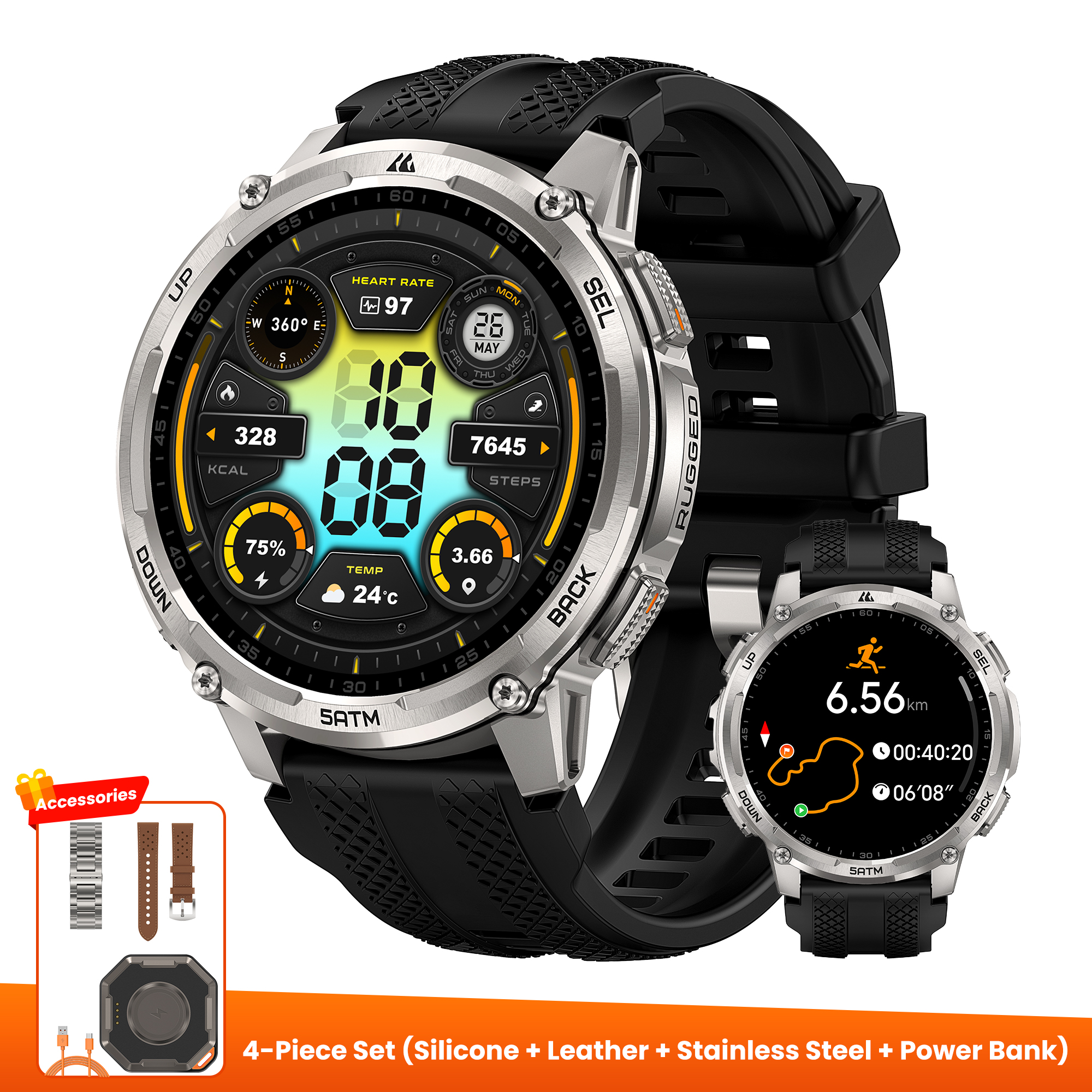 Smartwatch Rugged Watches For Men - NEW LAUNCH-KOSPET TANK T4C Outdoor Smartwatch