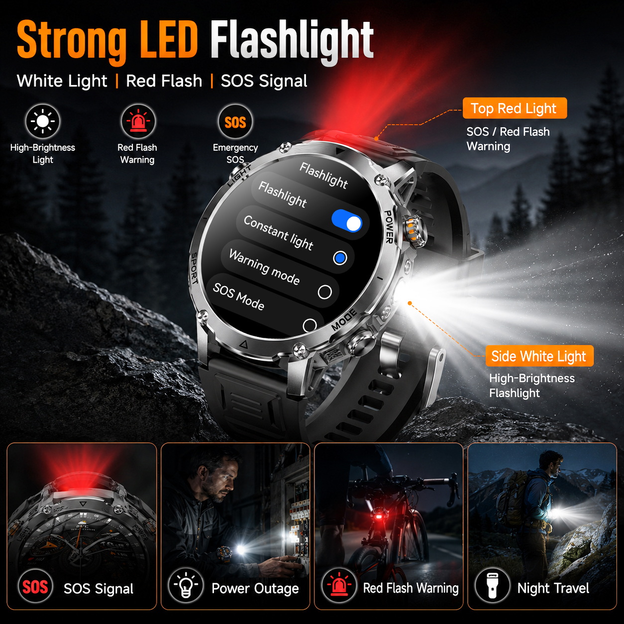2026 New Rugged Power Smart Wa - Smartwatch Rugged Watches For Men avis et prix