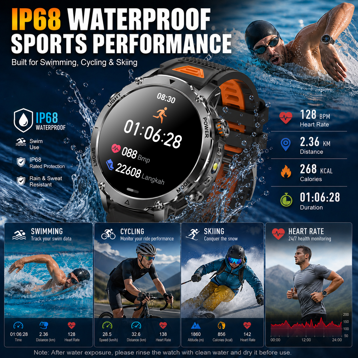 2026 New Rugged Power Smart Wa - Smartwatch Rugged Watches For Men avis et prix