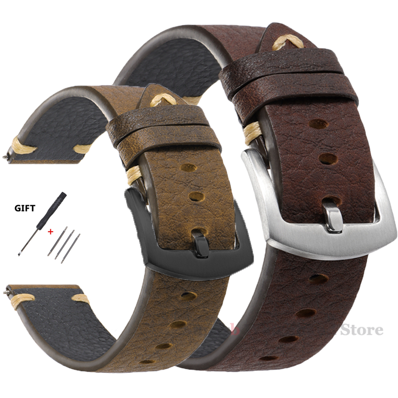 Genuine Leather Straps For Wat - Smartwatch Vintage Watches For Men avis et prix