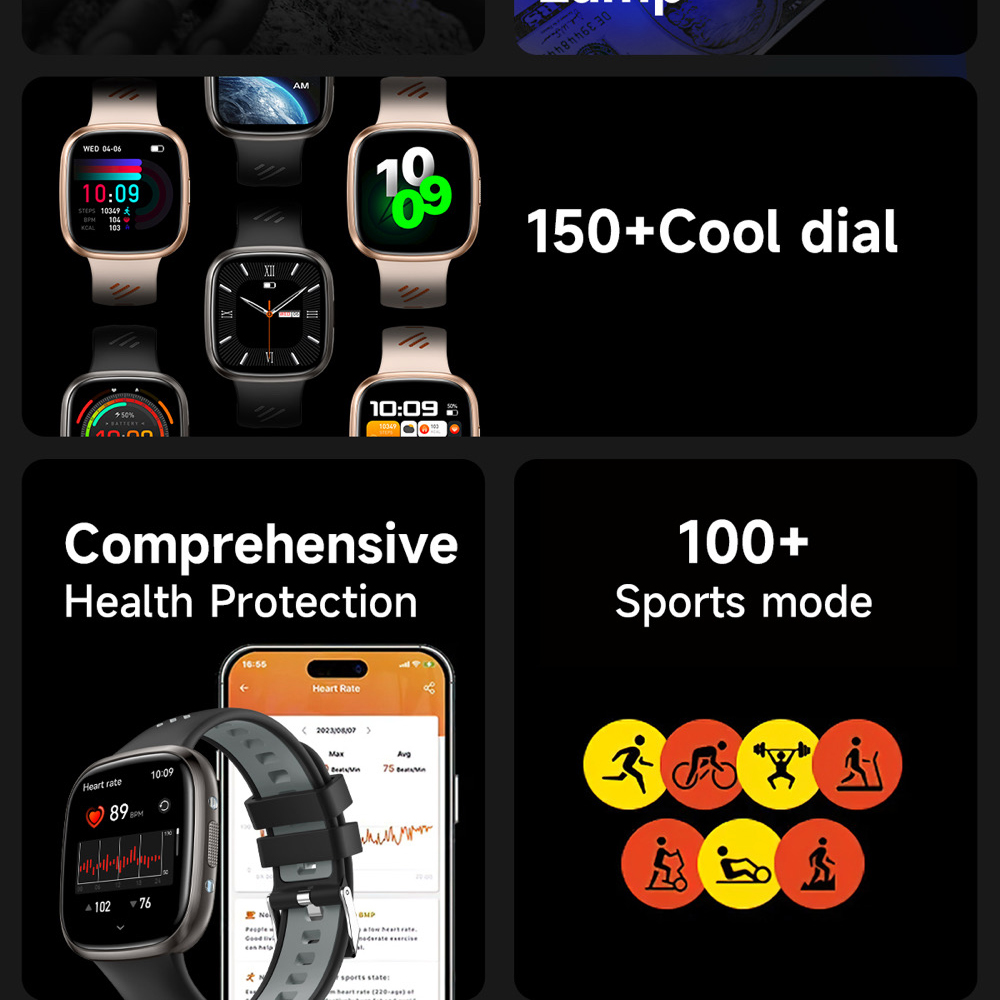 Smart Watch Men BT Call LED Fl - Smartwatch Purple Watches For Women avis et prix