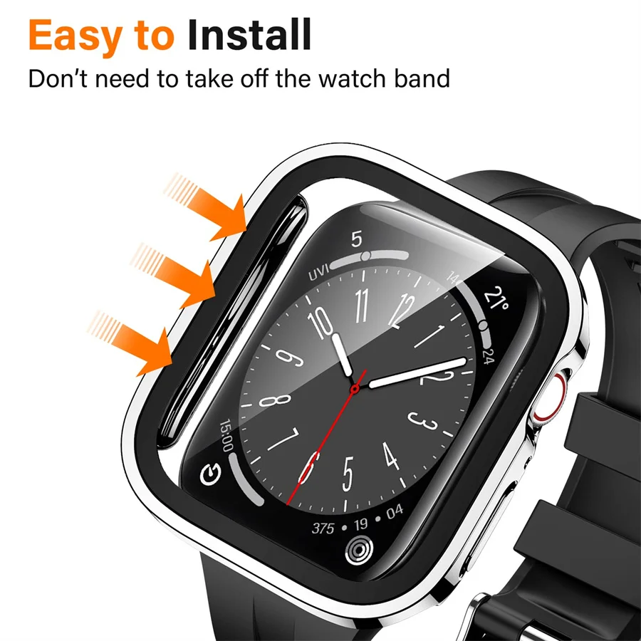 Glass+cover For Apple Watch ca - Smartwatch Watches For Girls avis et prix