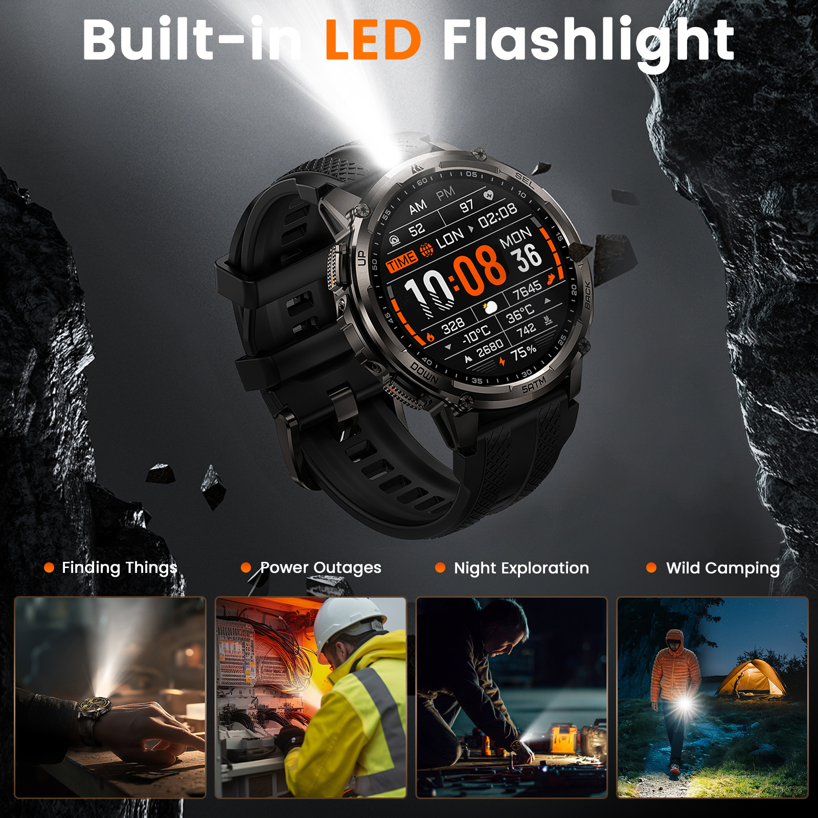 NEW LAUNCH-KOSPET TANK T4C Out - Smartwatch Rugged Watches For Men avis et prix