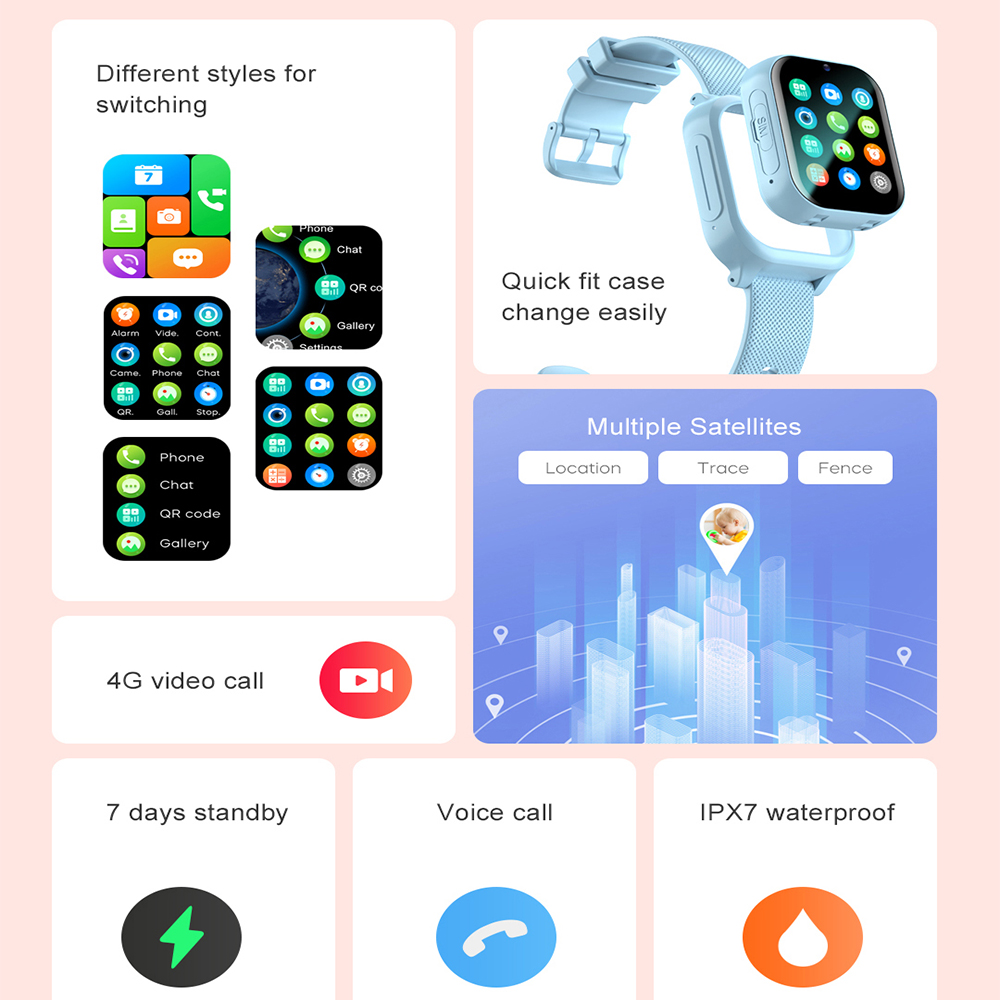 Smart Watch Kids 4G GPS WIFI V - Smartwatch Watches For 12 Year Old Boy avis et prix