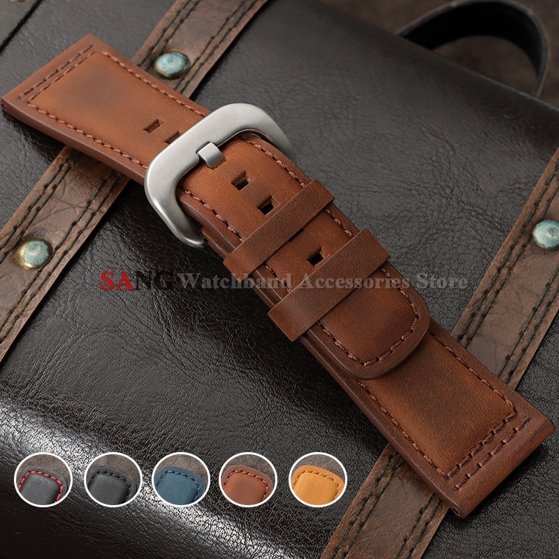 28mm Vintage Leather Watchband - Smartwatch Vintage Watches For Men avis et prix