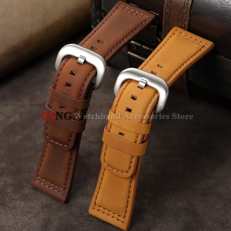 28mm Vintage Leather Watchband - Smartwatch Vintage Watches For Men avis et prix