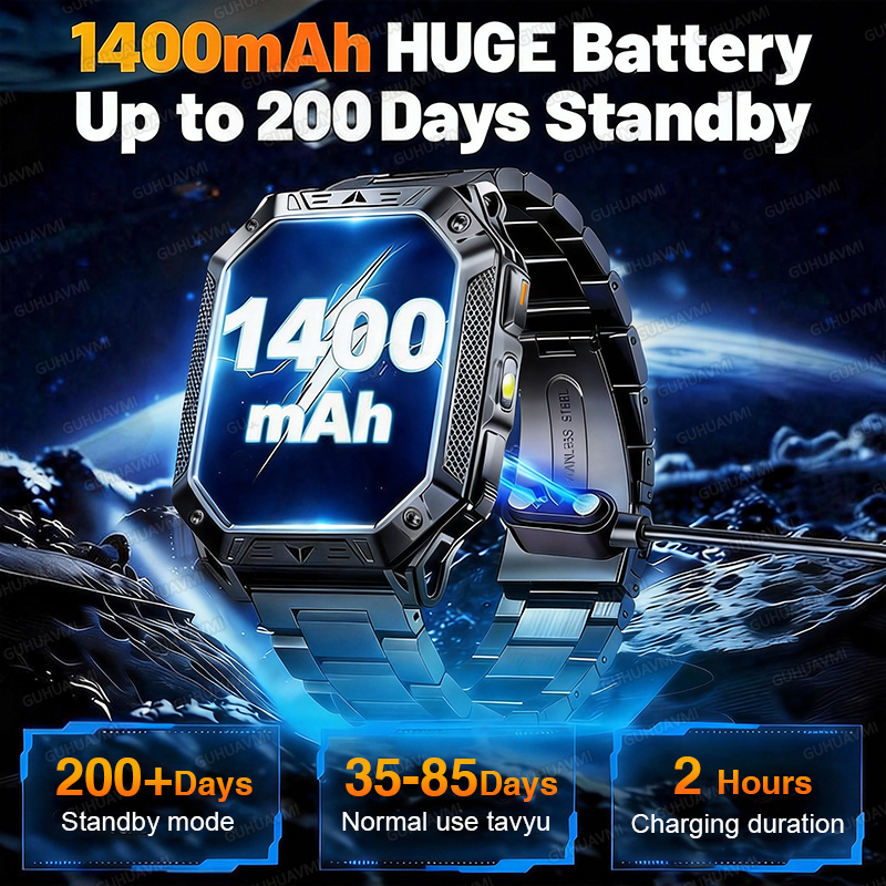 TANK Ultra 2026: 1400mAh Milit - Smartwatch Rugged Watches For Men avis et prix