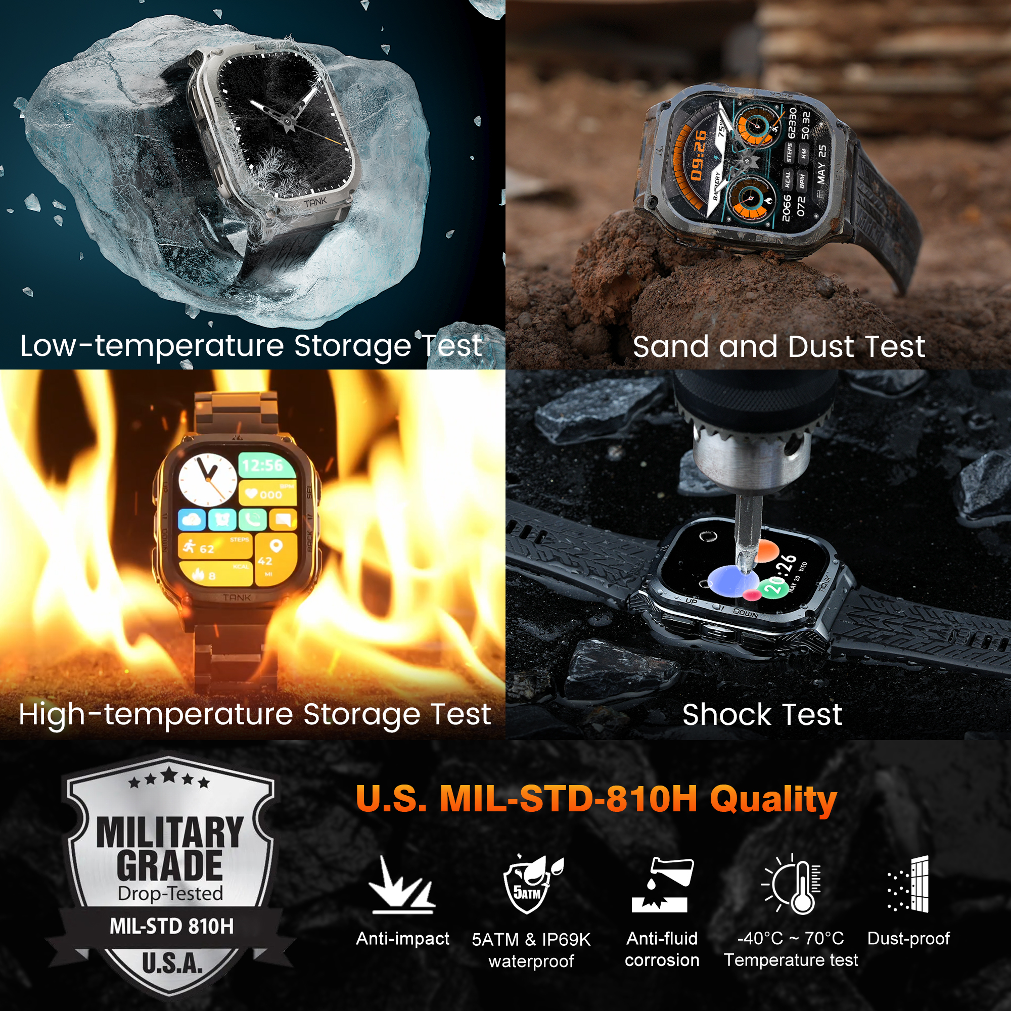 2025 Original KOSPET TANK M3 S - Smartwatch Digital Watches For Women avis et prix