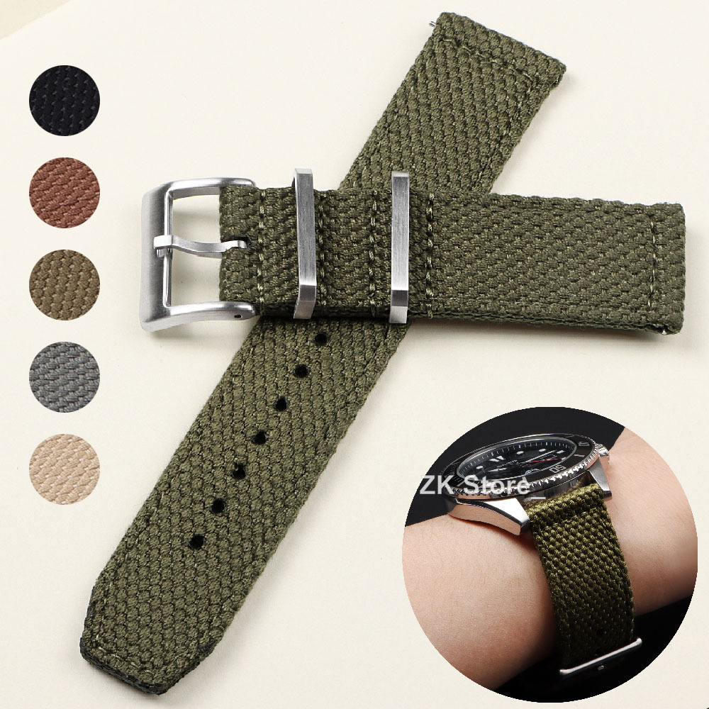 Linen Nylon Watch Straps 20mm  - Smartwatch Army Watches For Men avis et prix