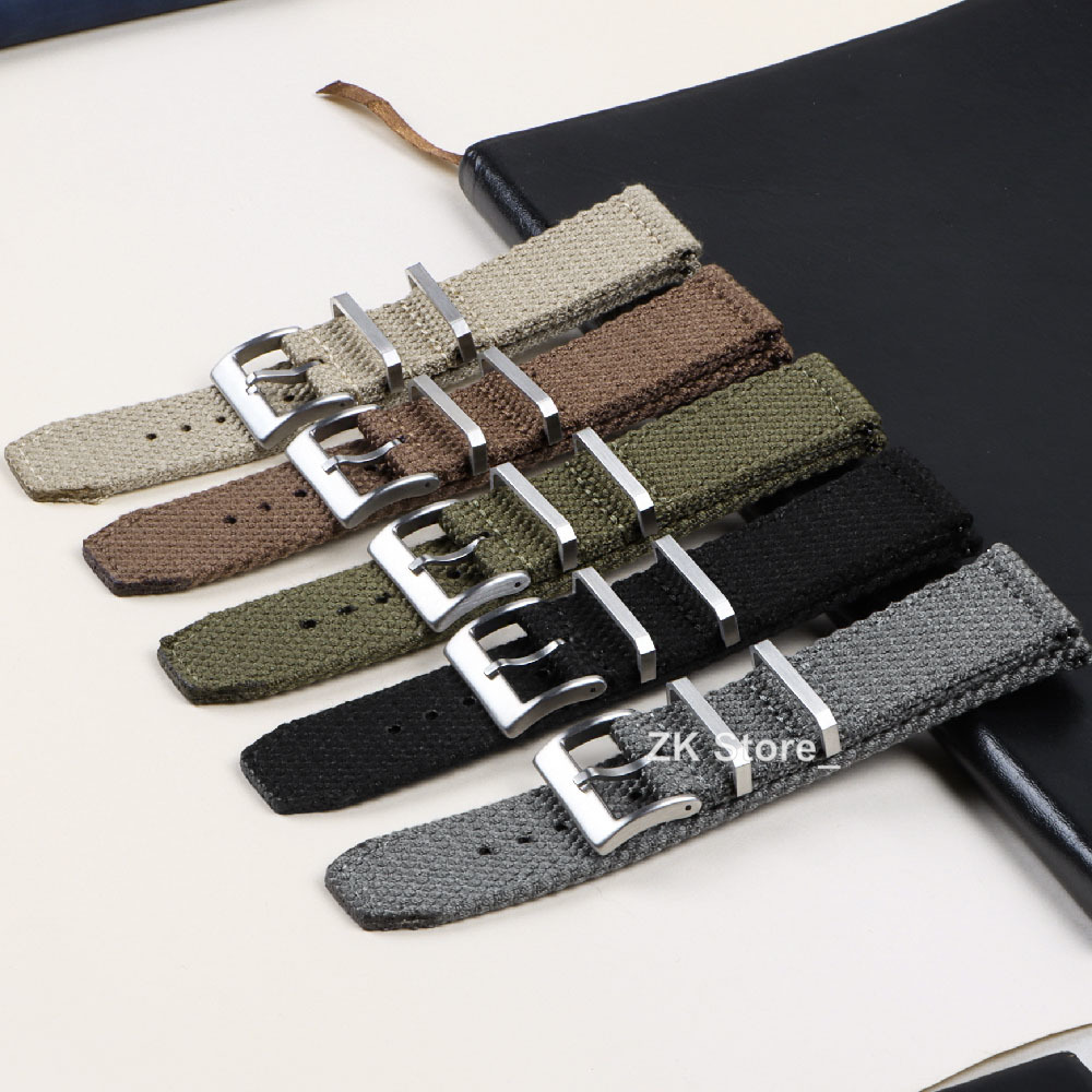 Linen Nylon Watch Straps 20mm  - Smartwatch Army Watches For Men avis et prix