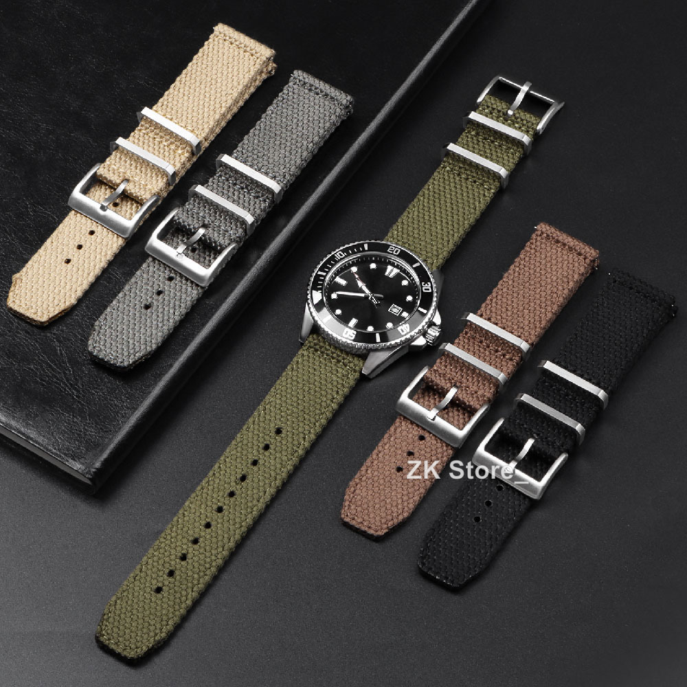 Linen Nylon Watch Straps 20mm  - Smartwatch Army Watches For Men avis et prix