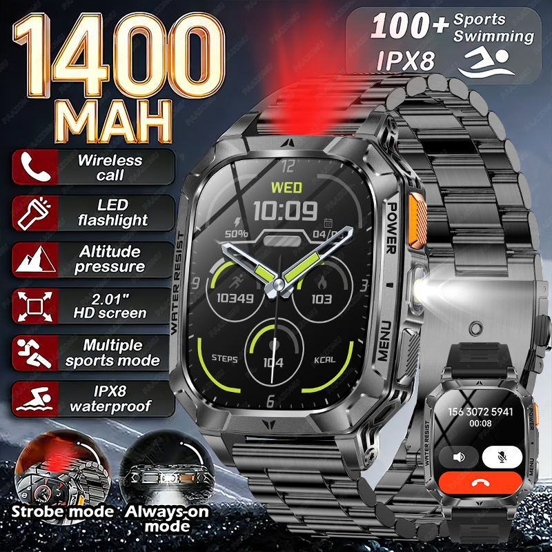 New Rugged Military Smart Watc - Smartwatch Rugged Watches For Men avis et prix