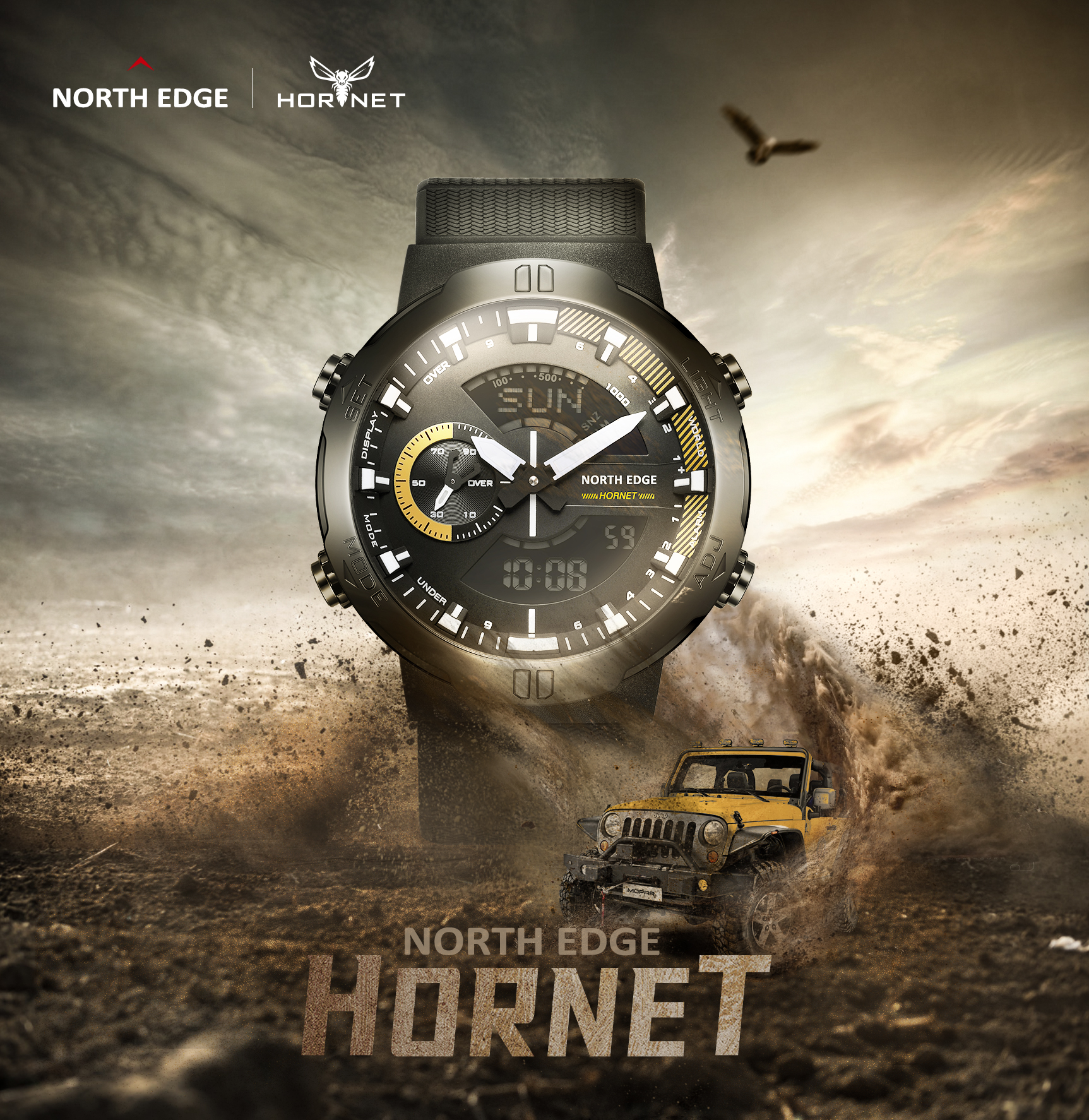 NORTH EDGE Mens Smart Watch Wo - Smartwatch Army Watches For Men avis et prix