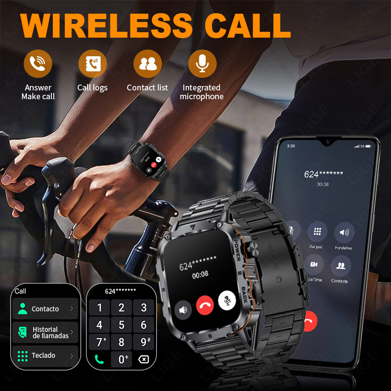LIGE 2025 Rugged Military Smar - Smartwatch Rugged Watches For Men avis et prix