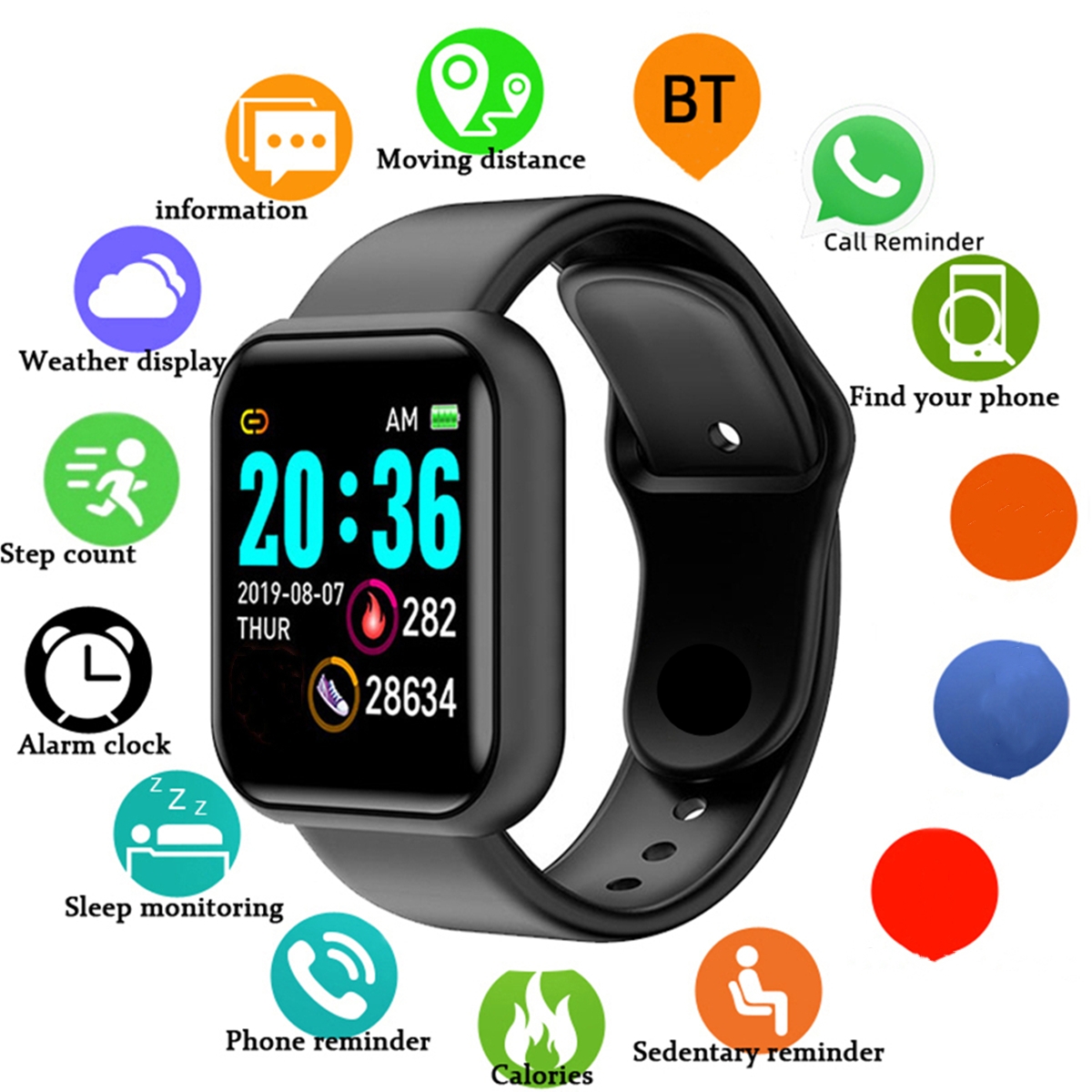 Men Smart Watches Color Screen - Watch Smart Y68 avis et prix