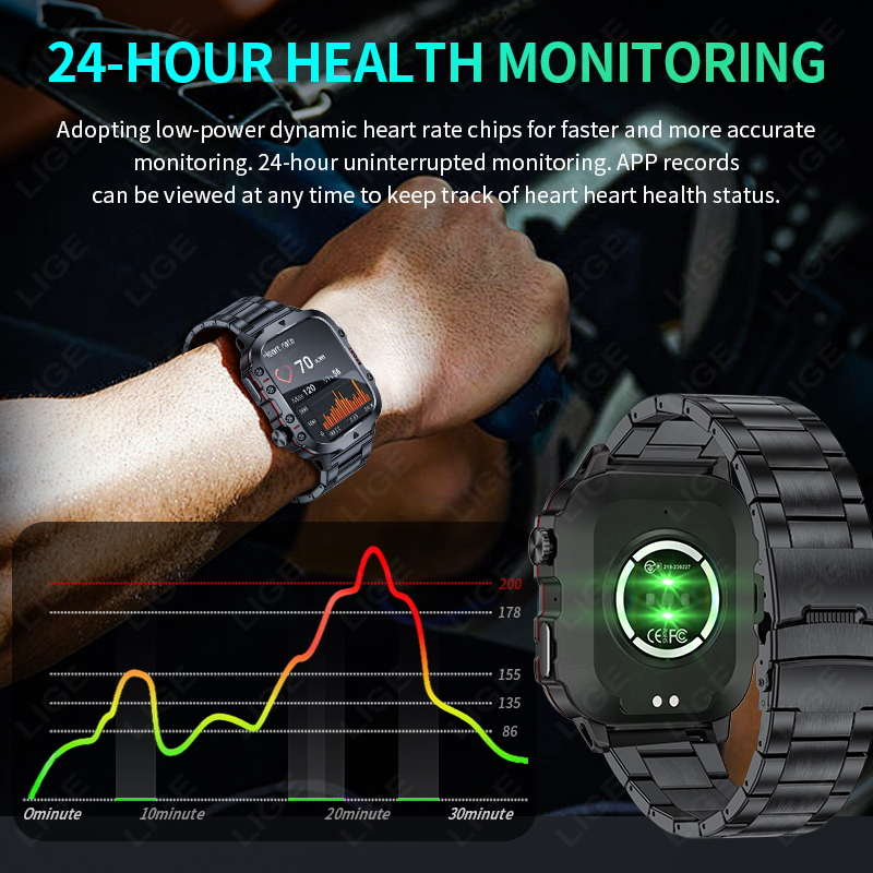 2026 Rugged Military Fitness S - Smartwatch Rugged Watches For Men avis et prix