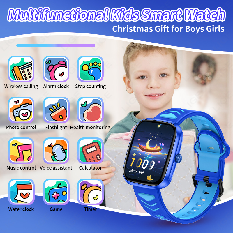LIGE 2025 Kids Smart Watch Chi - Smartwatch Watches For 12 Year Old Boy avis et prix