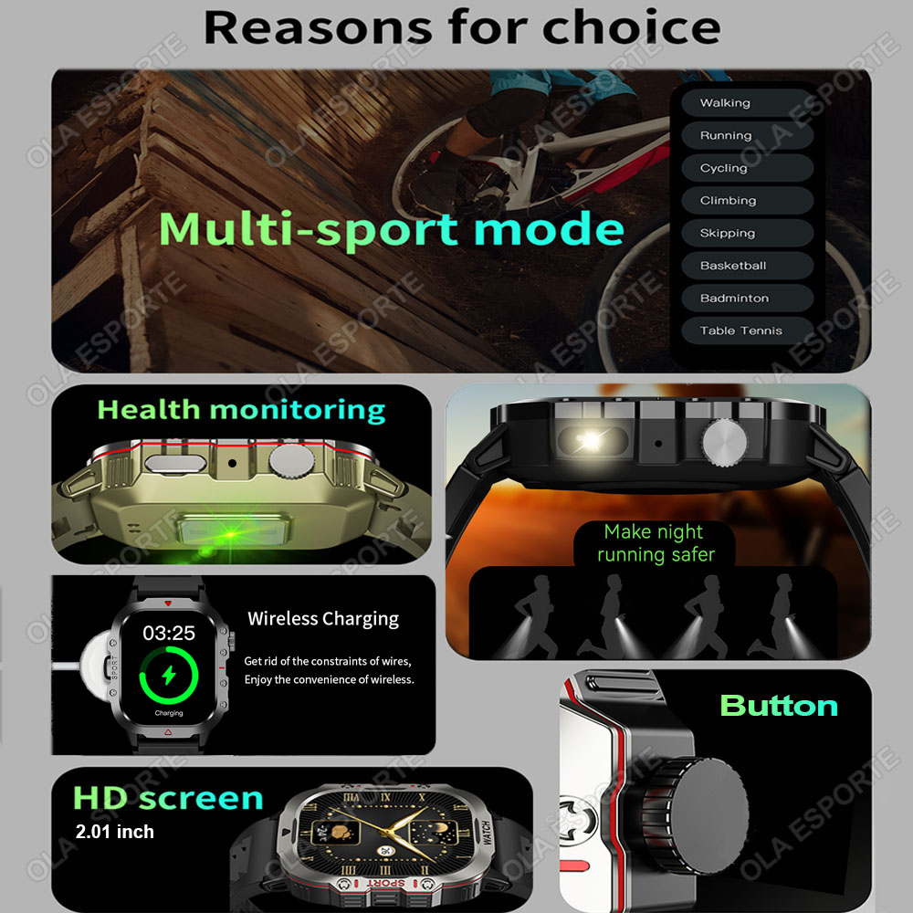 2026 Rugged Military Smart Wat - Smartwatch Rugged Watches For Men avis et prix