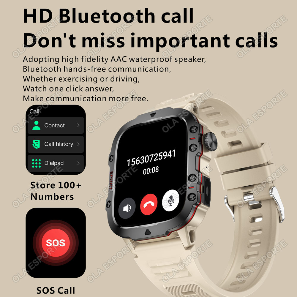 2026 Rugged Military Smart Wat - Smartwatch Rugged Watches For Men avis et prix