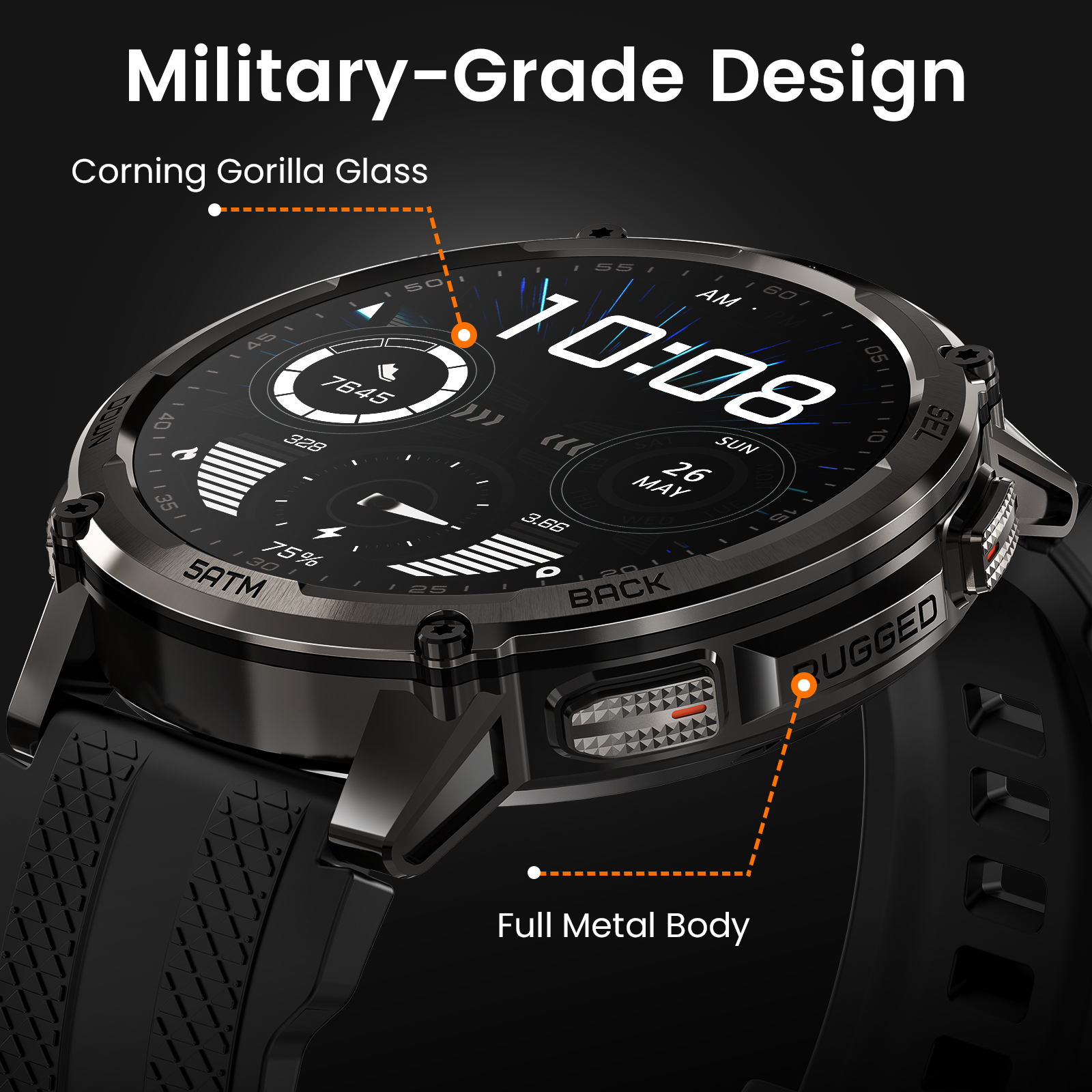 KOSPET TANK T4C Smartwatch Men - Smartwatch Rugged Watches For Men avis et prix