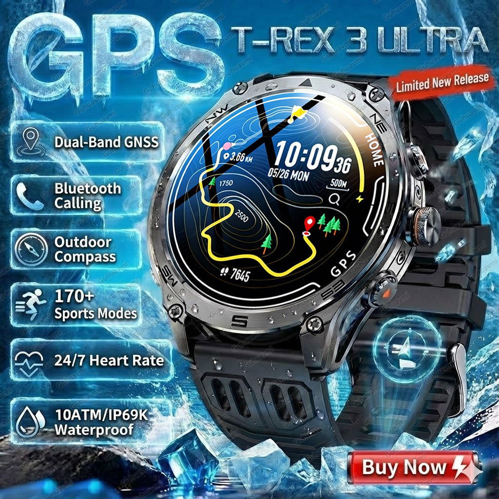 T-Rex 3 Military Grade 1000mAh - Smartwatch Rugged Watches For Men avis et prix