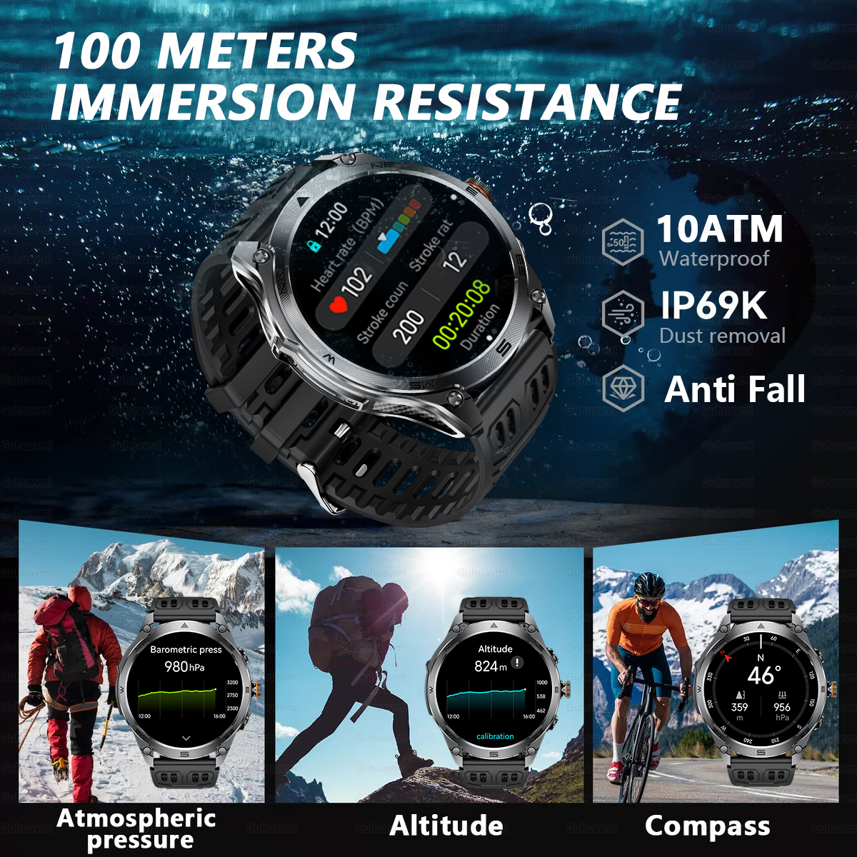 T-Rex 3 Military Grade 1000mAh - Smartwatch Rugged Watches For Men avis et prix
