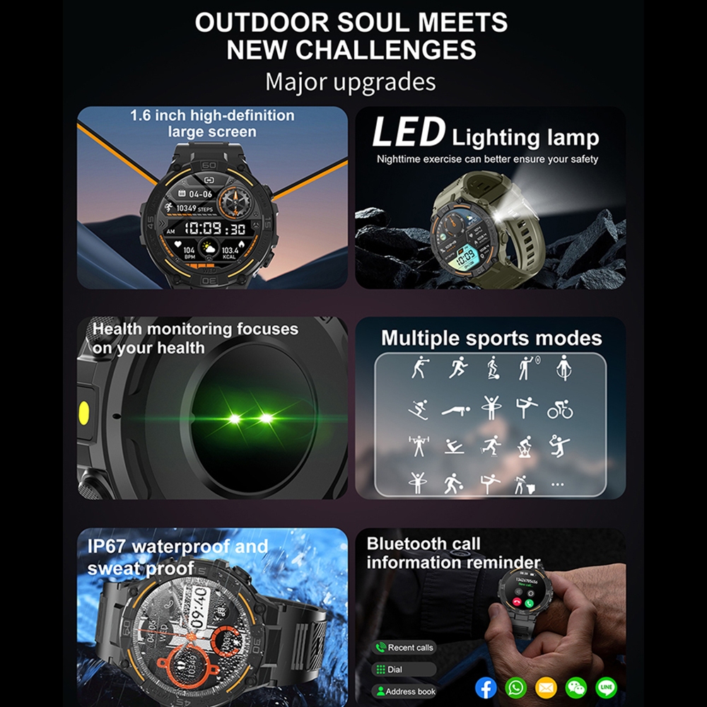Outdoor Military Rugged Smartw - Smartwatch Rugged Watches For Men avis et prix