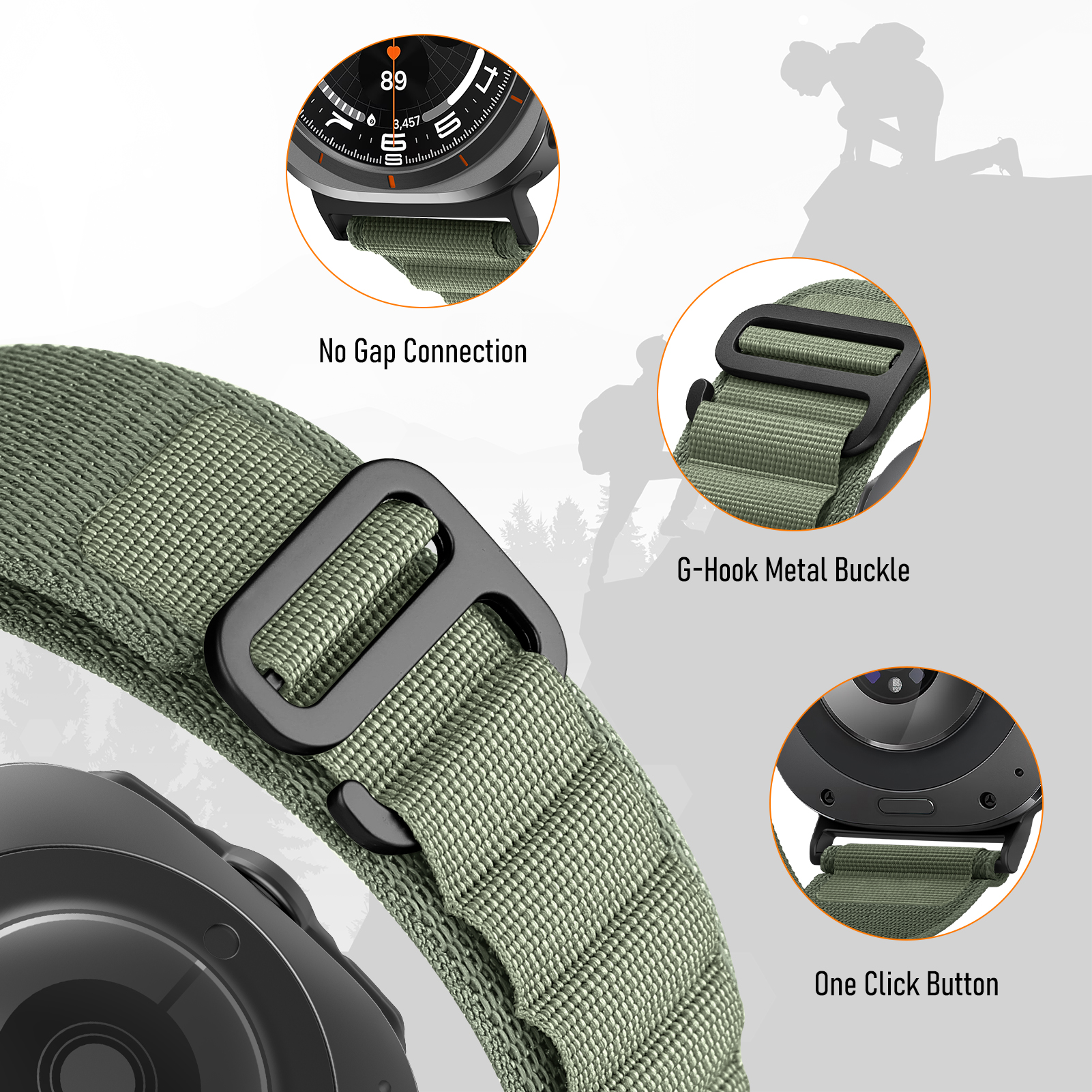 For Galaxy Watch Ultra Strap 4 - Smartwatch Rugged Watches For Men avis et prix