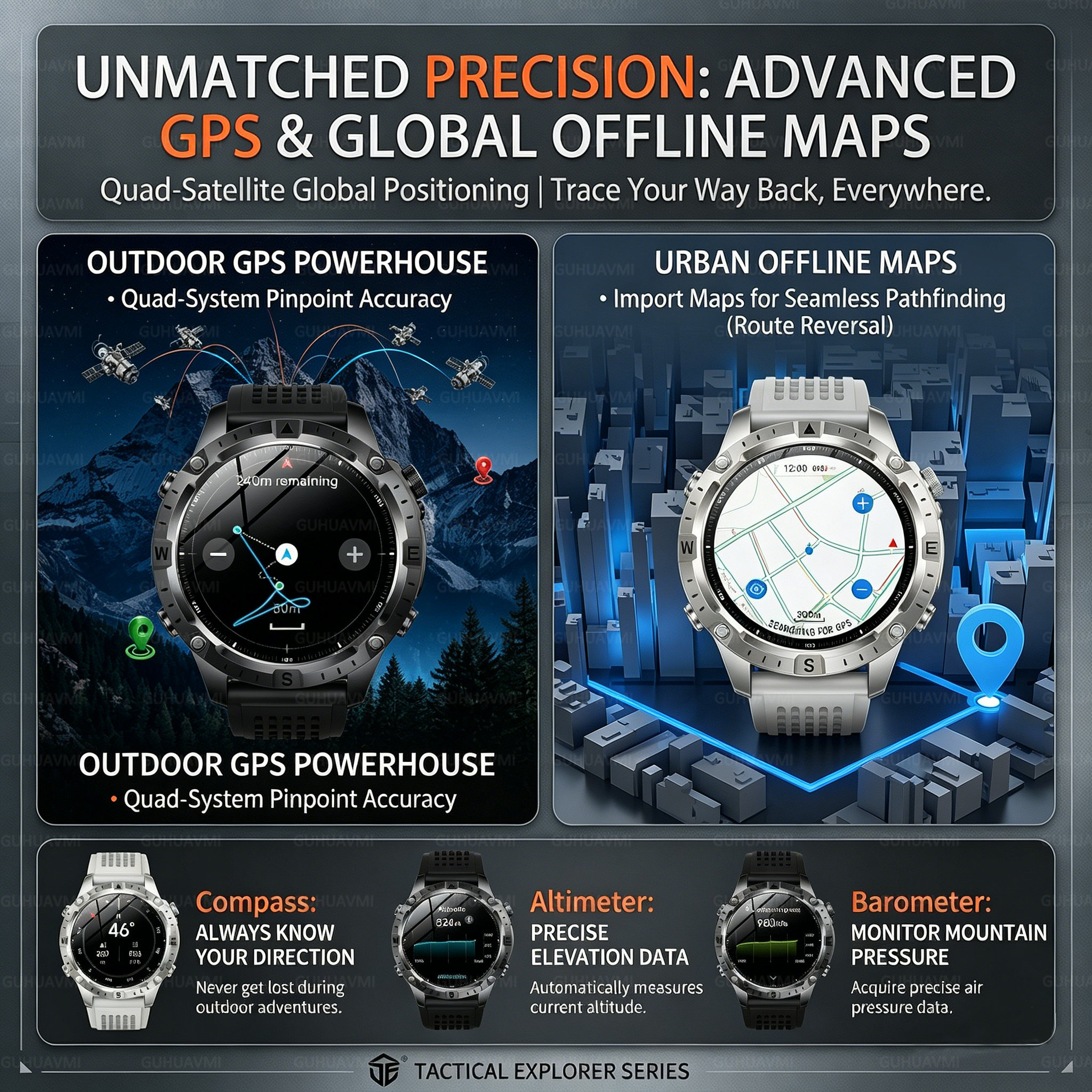 New Men Army grade Built-in GP - Smartwatch Army Watches For Men avis et prix