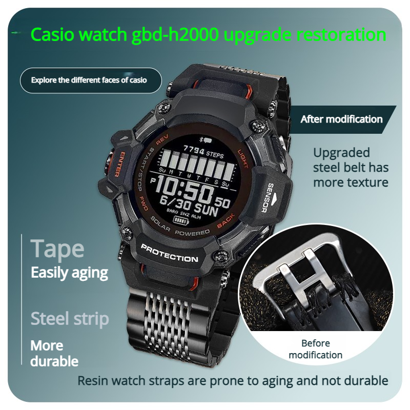 GBD-H2000 Modified metal Strap - Smartwatch Casio Watches For Men avis et prix