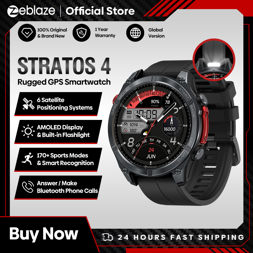 NEW Zeblaze Stratos 4 GPS Smar - Smartwatch New Watches 2025 avis et prix