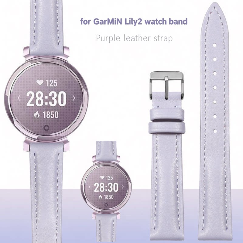 For Garmin Lily2 genuine leath - Smartwatch Purple Watches For Women avis et prix