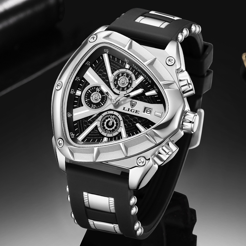 LIGE Fashion Men Watch Triangl - Smartwatch Army Watches For Men avis et prix