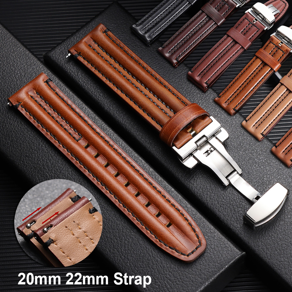 20mm 22mm Genuine Cowhide Watc - Smartwatch Vintage Watches For Men avis et prix