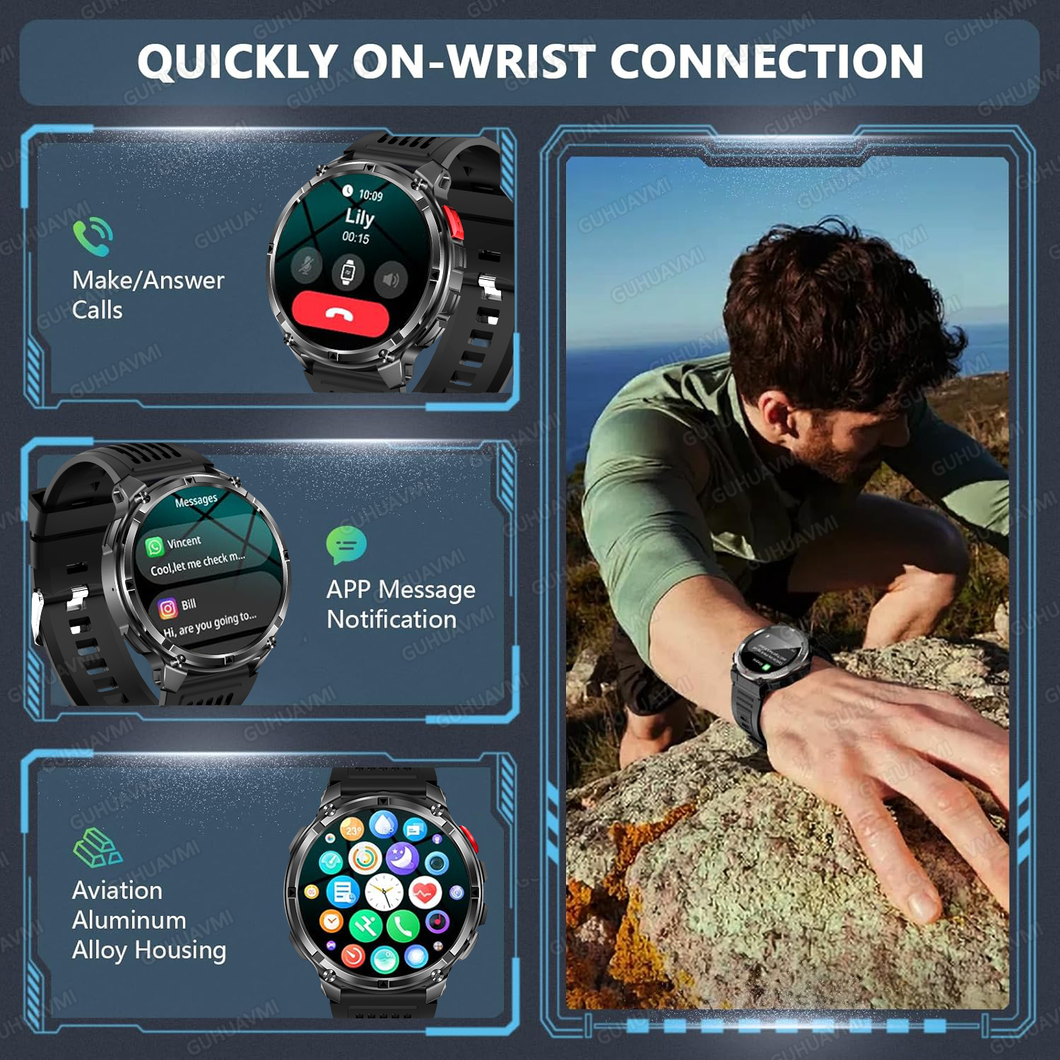 2026 New T-Rex3 Pro GPS Tracke - Smartwatch Rugged Watches For Men avis et prix