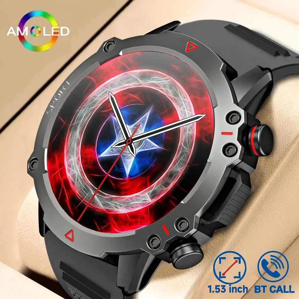 AMOLED SmartWatch Rugged Milit - Smartwatch Rugged Watches For Men avis et prix