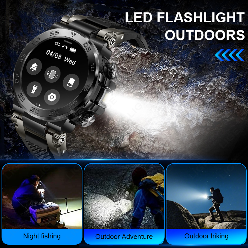 LIGE Rugged Military Smart Wat - Smartwatch Rugged Watches For Men avis et prix
