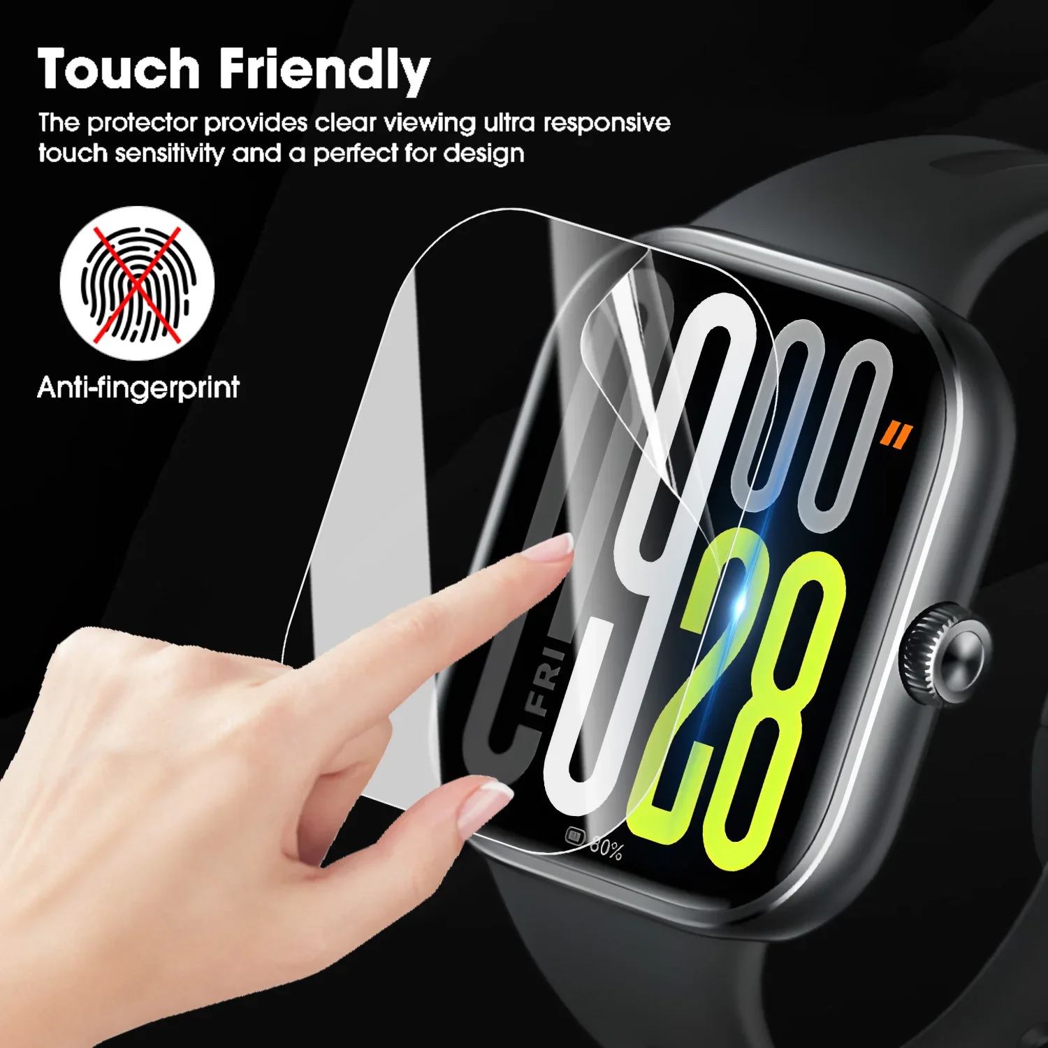 1-5PCS Hydrogel Protective Fil - Watch Redmi avis et prix