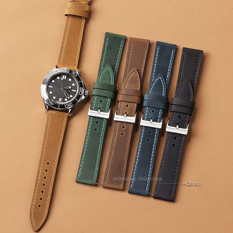 Vintage Cowhide Watch Strap Qu - Smartwatch Vintage Watches For Men avis et prix