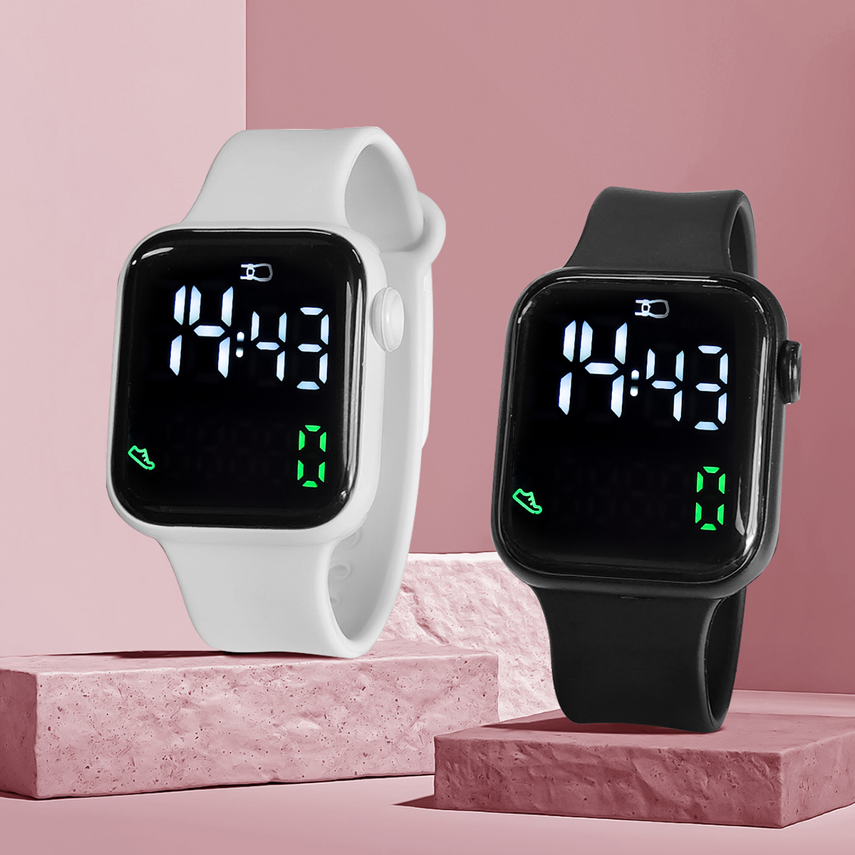 New 2PCS Student Minimalist Sm - Smartwatch Watches For Girls avis et prix