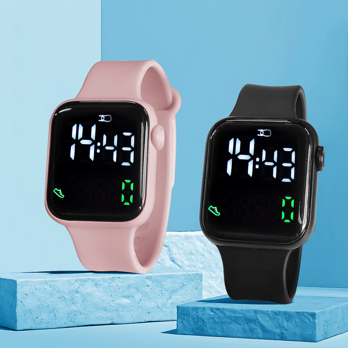 New 2PCS Student Minimalist Sm - Smartwatch Watches For Girls avis et prix