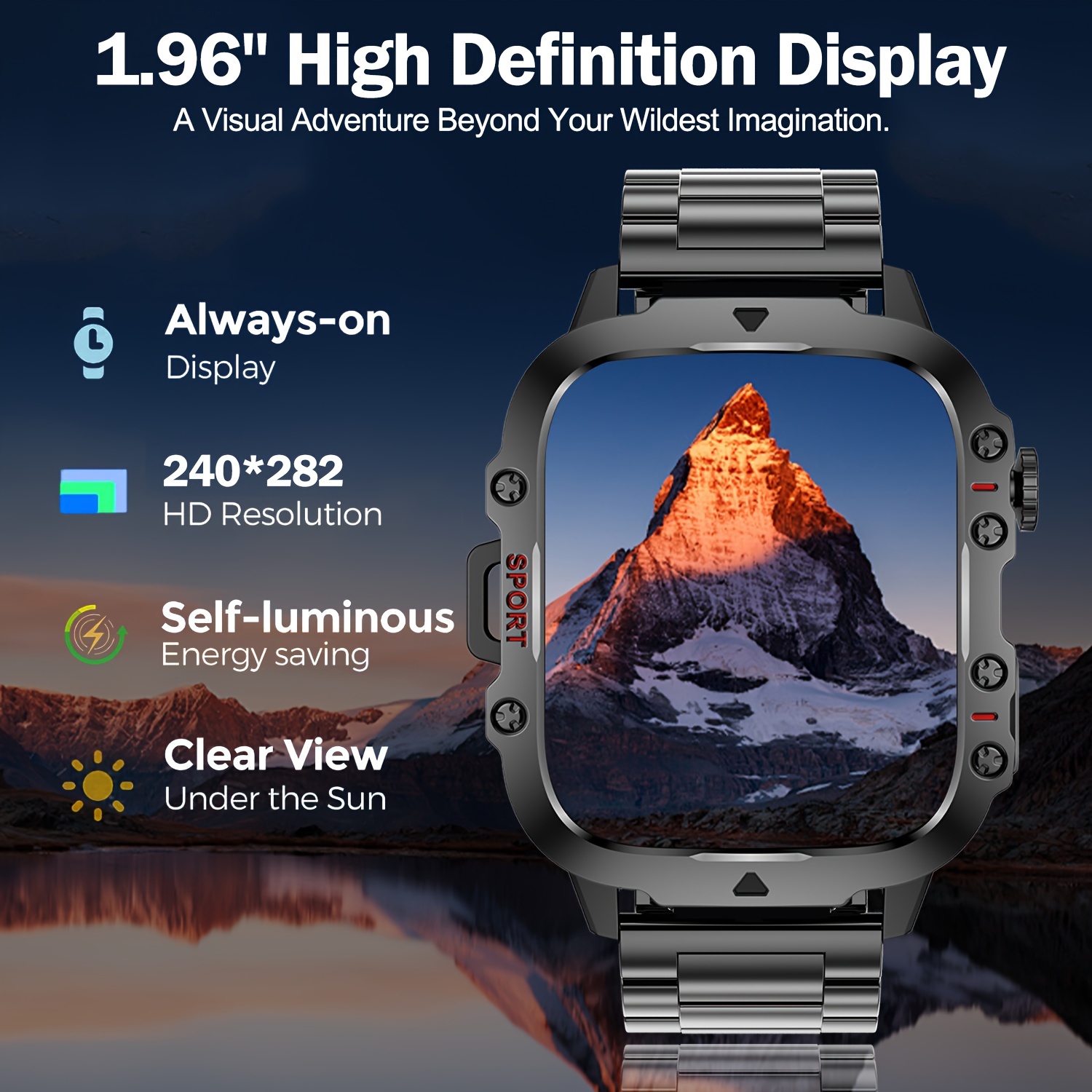 Rugged Military SmartWatch Men - Smartwatch Rugged Watches For Men avis et prix