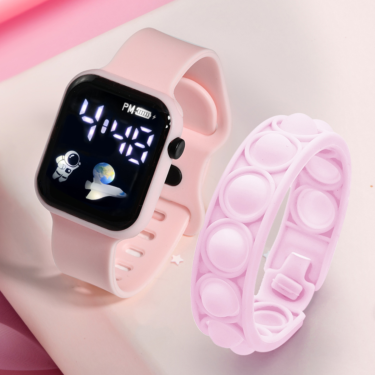 2PCS Children's Smart Watch Br - Smartwatch Watches For Girls avis et prix